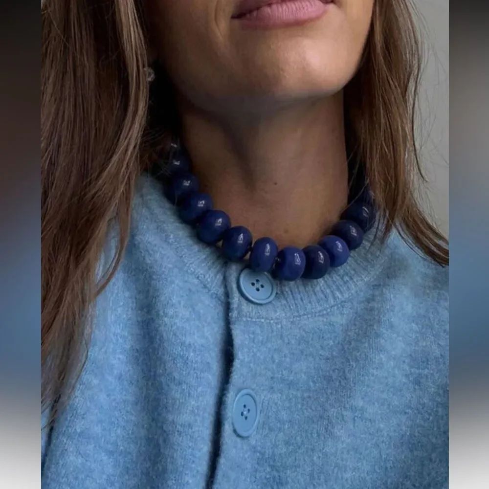 Deep Blue BeadโNecklace A1692